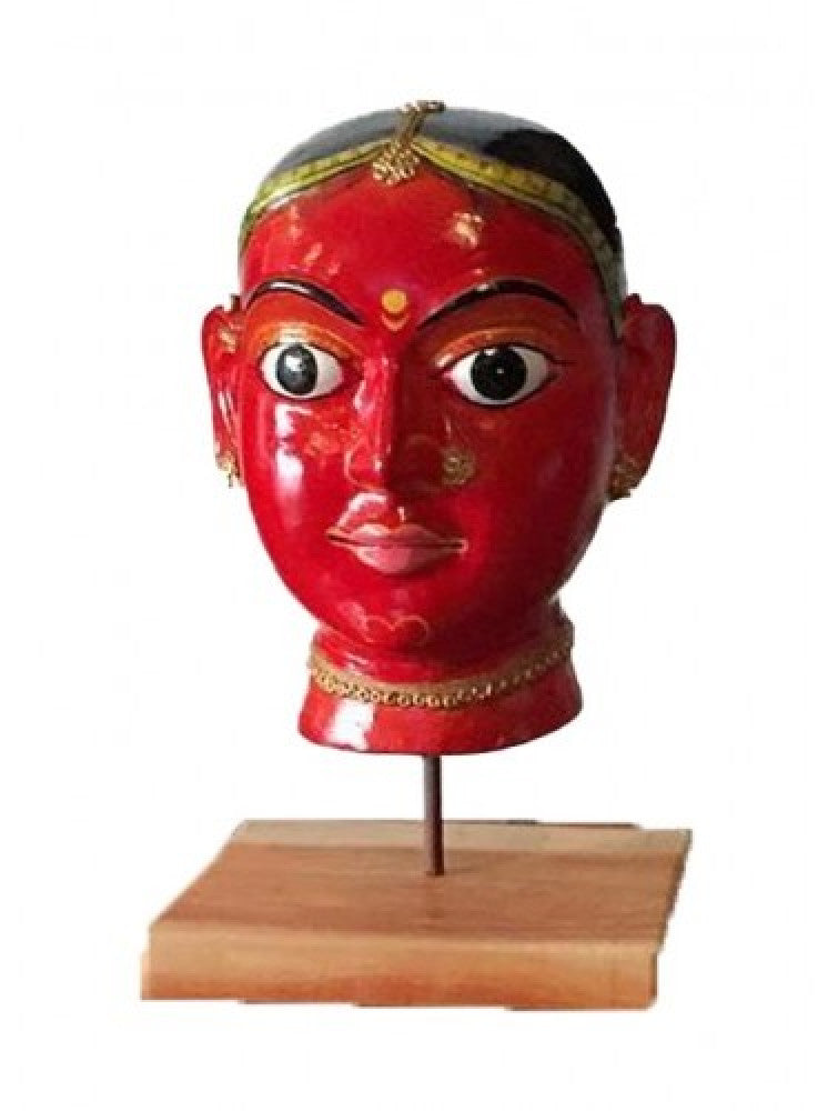 Kinhal Toy Wooden Woman Face For Decoration