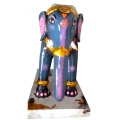 Kinhal Toy Wooden Handcrafted Violet Elephnat Statue