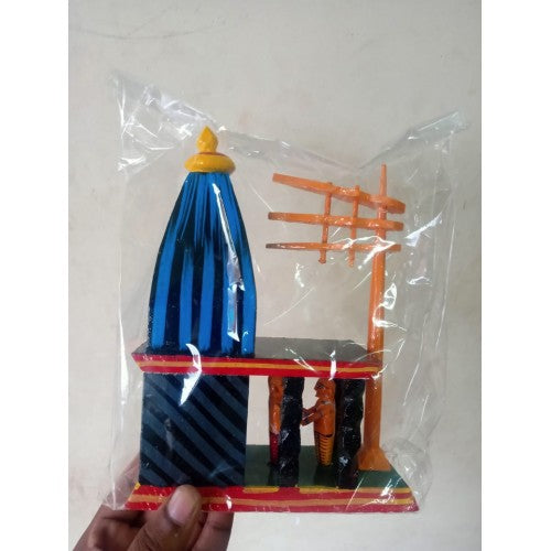 Handmade Kondapalli Bommalu Wooden Toy of Colourful Temple