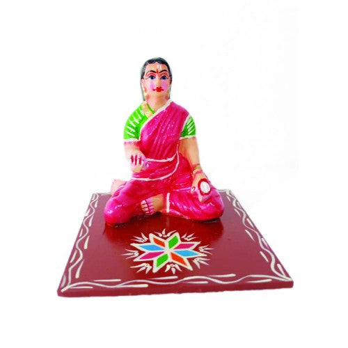 Handicraft Traditional Beautiful Working Women Design Kondapalli Bommallu Toy For Home Decor
