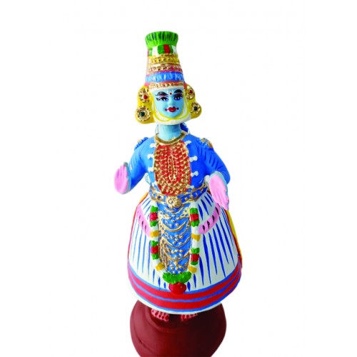 Handmade Traditional Beautiful Kathakali Folk Dance Design Kondapalli Bommallu Toy For Home Decor