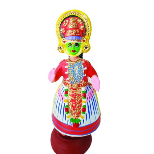Handmade Kathakali Folk Dance Design Kondapalli Bommallu Toy