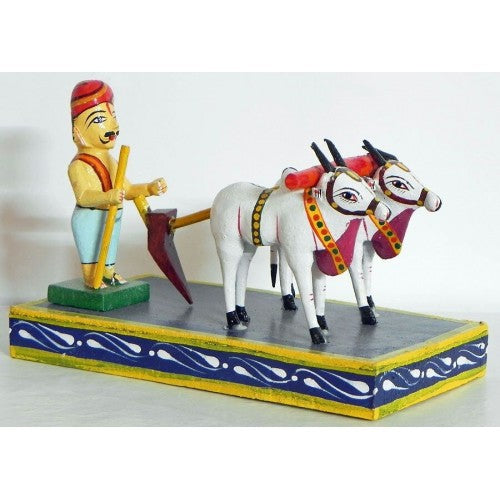 Kondapalli Bommalu Hand Crafted Wooden Bullock Cart Kondapalli Toys By Surya Prakash