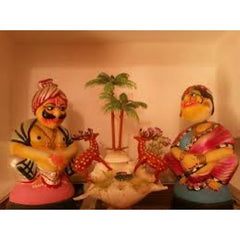 Kondapalli Bommalu Handcrafted Wooden Clay Pair Kondapalli Toys By Surya Prakash
