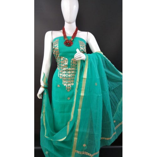 Traditional Kota Doria Suit Gota-Patti Design For Women