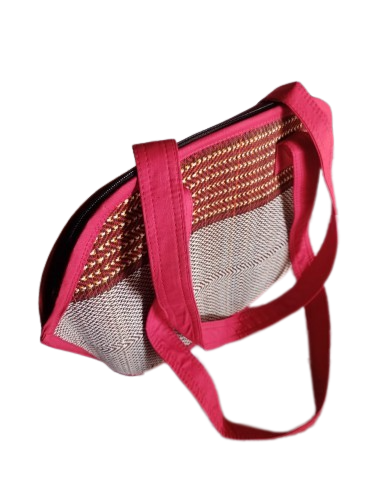 Ladies Hand Bag Rolling Design - Red