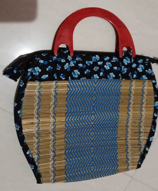 Ladies Hand Bag With Wooden Carrier-Style8