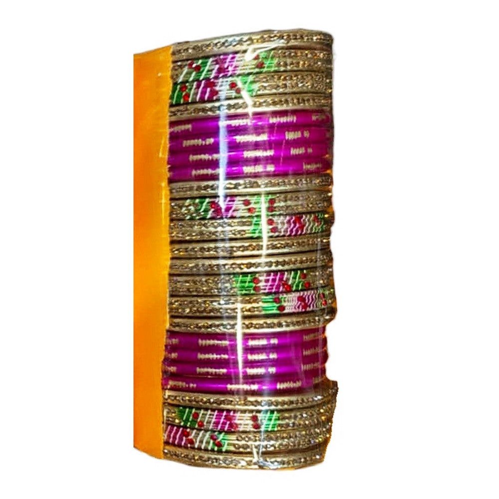 Lahthi Lac Bangle Sitamarhi purple Set