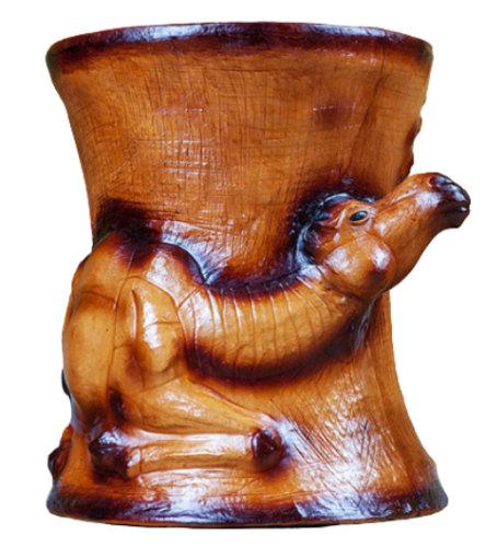 Leather Camel Shape Stool