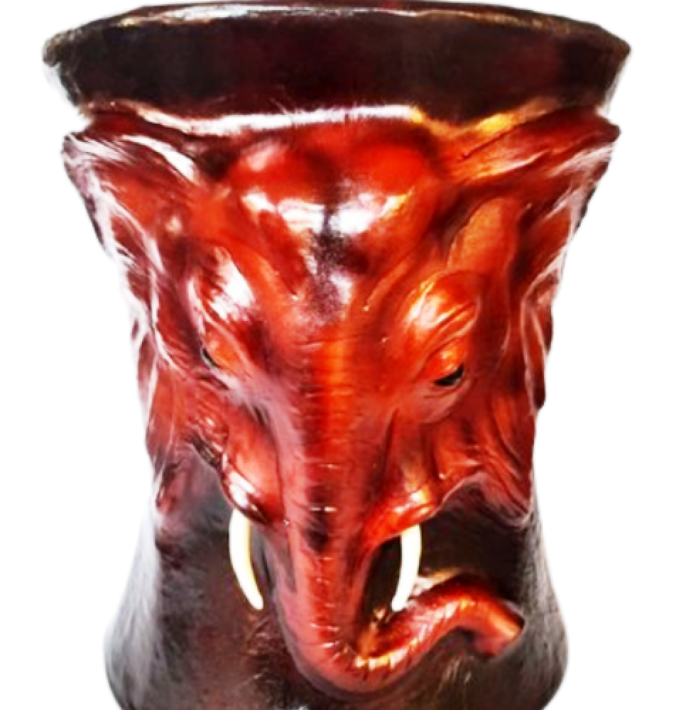 Leather Elephant Face Sitting Stool