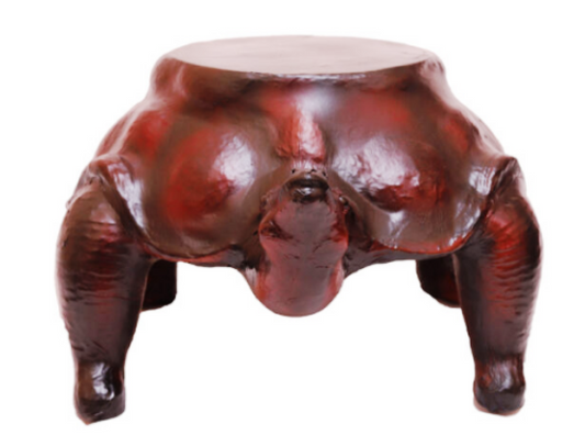 Leather Tortoise Sitting Stool