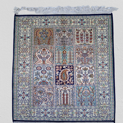 Leaves Design Hand Knotted Carpet 16/16 Knots