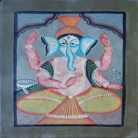 Lord Ganapathy Bengal Patachitra Art