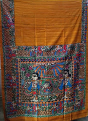 Madhubani Handpainted Saree By Cultural Style 16
