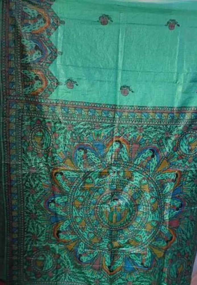 Madhubani Handpainted Saree By Cultural Style 5