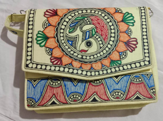 Madhubani painting Sling Bag Style 5