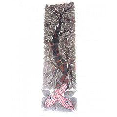 Snake Design Tree Madhubani Vertical Wall Painting