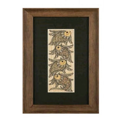 Traditional Madhubani Painting on Canvas of Fish