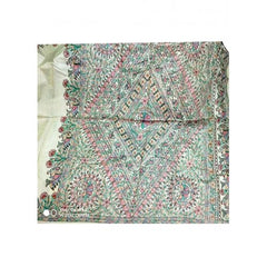 Madhubani Painting On Silk Saree by Priti Karn