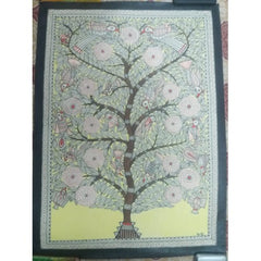 Traditional Handmade Madhubani Paper Painting 22 x 30 inch Of Clove Tree For Wall Decoration Purpose