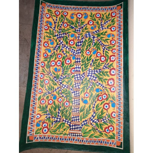 Handmade Beautiful Tree Pagadi Designed By Madhubani Painting In MultiColour