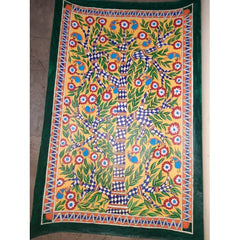 Handmade Beautiful Tree Pagadi Designed By Madhubani Painting In MultiColour