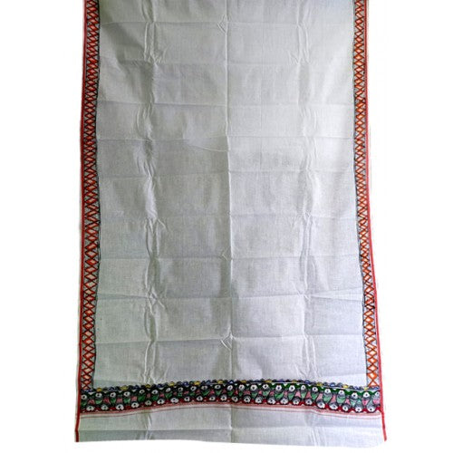 Men's Ethnic and Traditional Madhubani Hand Painted Beautiful Border Cotton Gamcha