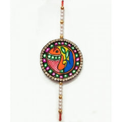 Unique Collection Of Traditional Madhubani Handpainted Rakhi Fish Design