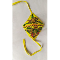 Anti Pollution Dust And Virus Protection Reusable Cotton Madhubani Painting Face Mask (Set Of-4)