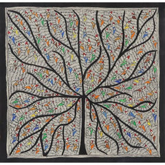 Traditional Beautiful Fish Design Madhubani Painting for Wall Decor