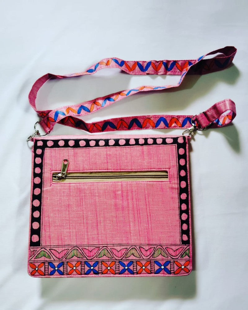 Madhubani Pink Sling Bag