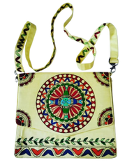 Madhubani yellow handbag