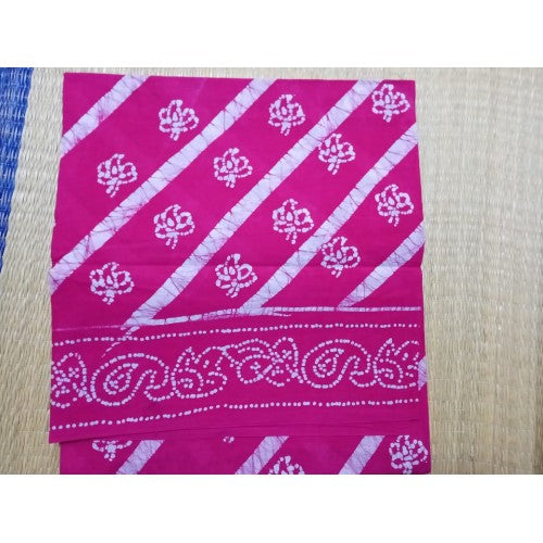 Traditional Handicraft Madurai Sungudi Cotton Fabric Pink Colour Saree Of Tamil Nadu For Women