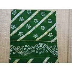 Traditional Handicraft Madurai Sungudi Cotton Fabric Green Colour Saree Of Tamil Nadu For Women