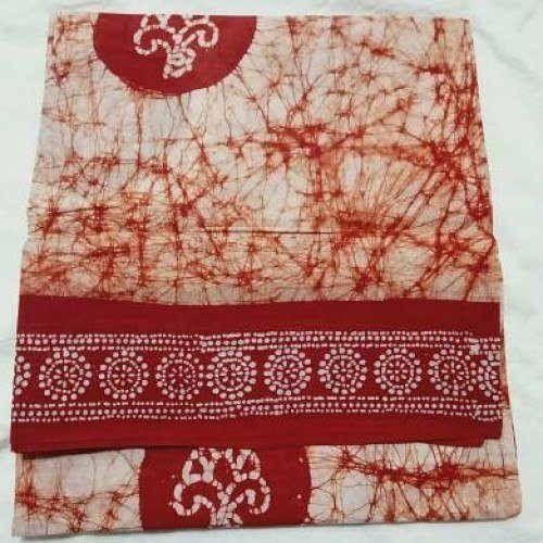 Delightful Handicraft Madurai Sungudi Cotton Fabric Attractive Red Colour Saree