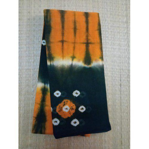Authentic Handicraft Madurai Sungudi Tie Die Fabric Yellow And Green Colour Saree Of Tamil Nadu For