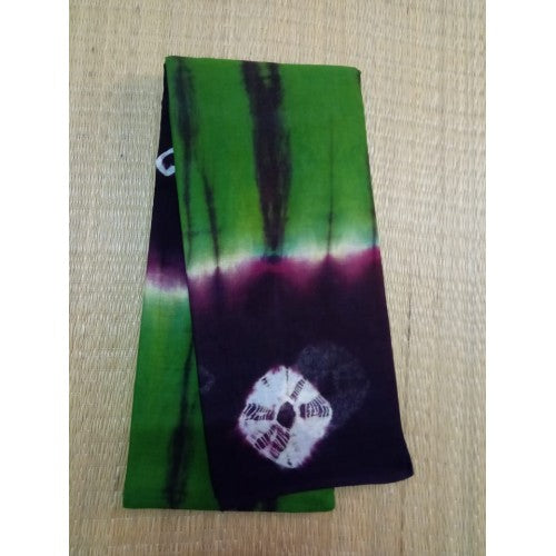 Authentic Handicraft Madurai Sungudi Tie Die Fabric Purple And Green Colour Saree