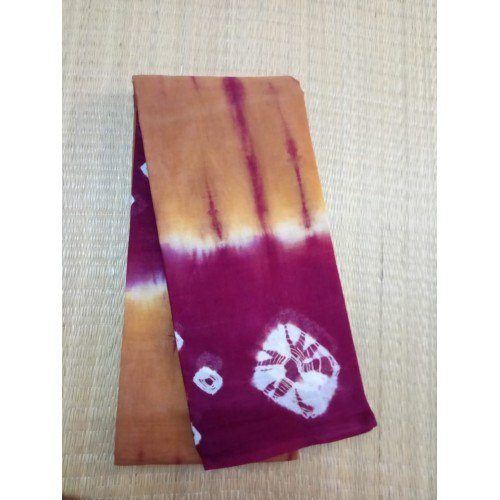 Authentic Handicraft Madurai Sungudi Tie Die Fabric Brown And Pink Colour Saree
