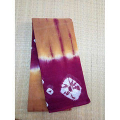 Authentic Handicraft Madurai Sungudi Tie Die Fabric Brown And Pink Colour Saree