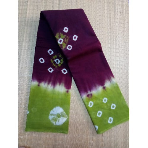 Authentic Handicraft Madurai Sungudi Tie Die Fabric Violet And Pink Colour Saree Of Tamil Nadu For W