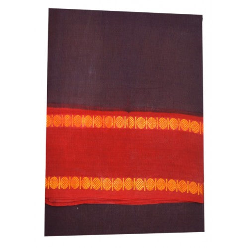 Traditional Madurai Sungudi Orange Cotton Saree for Women