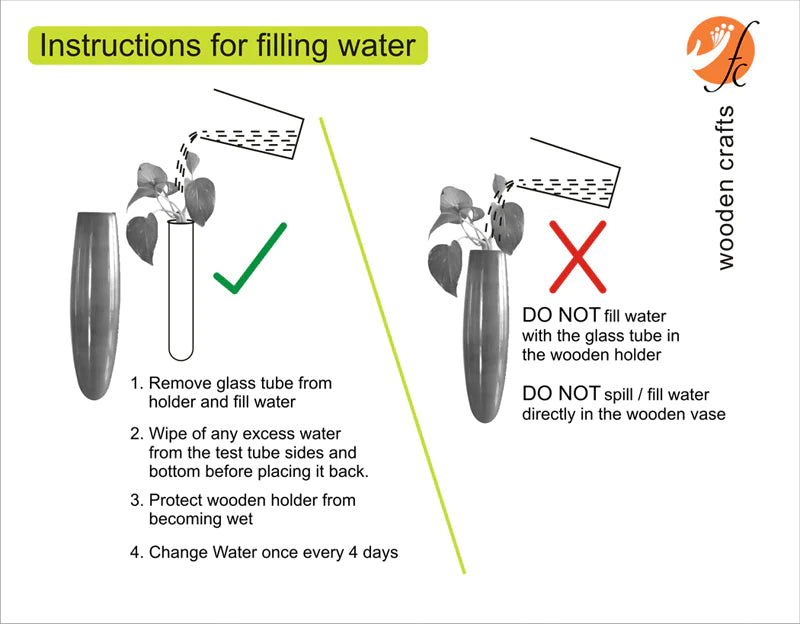 Magnetic Fridge vase - Yellow