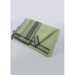 Traditional Handloom Maheshwar Ganga Jamuna Border Design Saree In Light Green Colour For Women