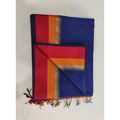 Multi-Color Maheshwari Silk And Cotton Saree