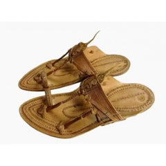 Traditional Handicraft Trendy Look Stylish Kolhapuri Chappal In Dark Brown Colour For Women