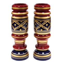Maroon & Black Flower Pot set of 2