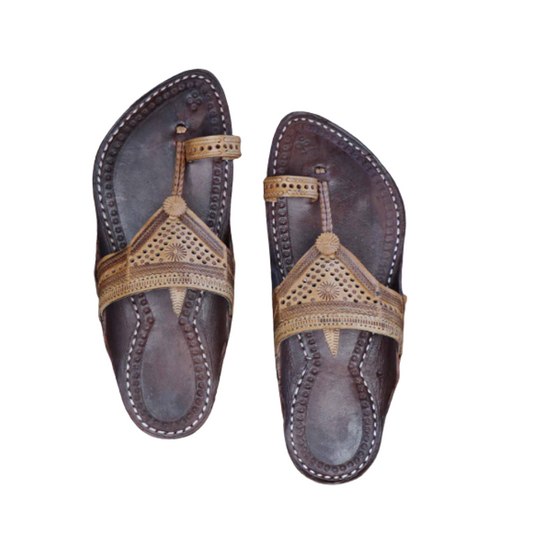 Men - Light Brown & Brown Chappal