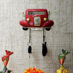 Metal Red Car Key Holder Wall Art