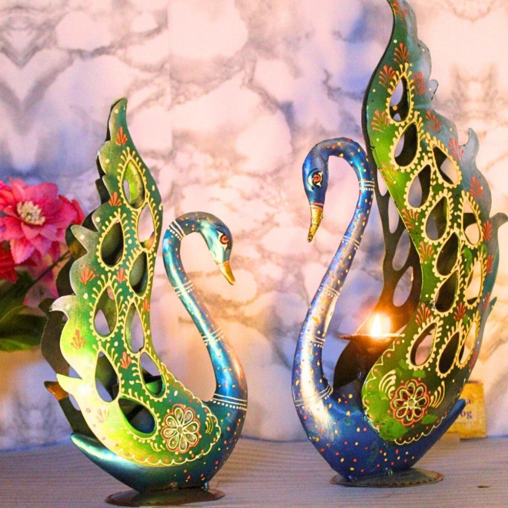 Metallic Iron Ducks Set Of 2
