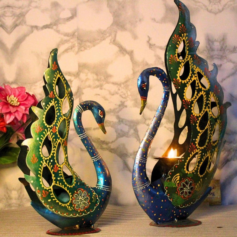 Metallic Iron Ducks Set Of 2